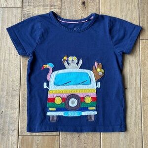 Mini Boden Lift The Flap Animal Adventures Appliqué T-Shirt size 3-4